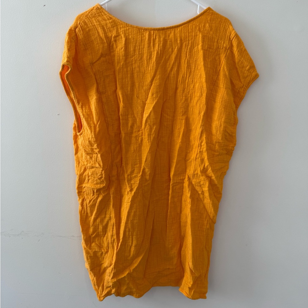 American Vintage Gold Midi Dress with Blouse Style